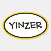 Yinzer Ovale Sticker (Voorkant)