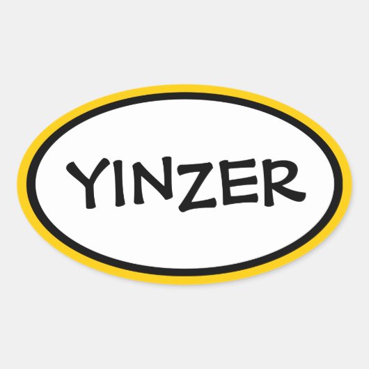 Yinzer Ovale Sticker (Voorkant)