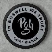 Yinzer Sluiting Custom Black Burgh  PGH Ronde Button 5,7 Cm