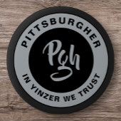 Yinzer Sluiting Custom bovenkleding Burgh PGH Ronde Button 5,7 Cm