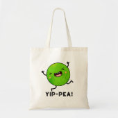 Yip-pea Happy Pea Pun Tote Bag (Voorkant)