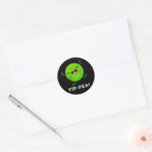 Yip-pea Happy Pun Dark BG Ronde Sticker (Envelop)