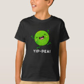 Yip-pea Happy Pun Dark BG T-shirt (Voorkant)