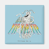 Yip Yips B&W-schets tekenen Magneet (Voorkant)