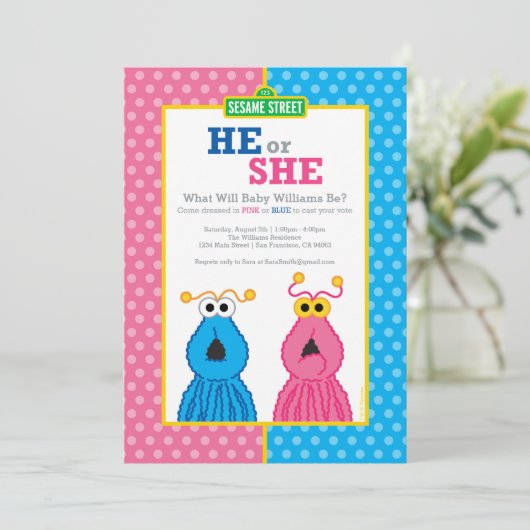 Yip-Yips Gender onthulling Kaart (Staand voorkant)