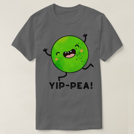 Yippea Happy Pea Pun T-shirt (Design voorkant)