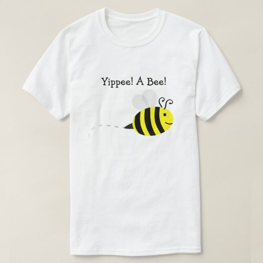 "Yippee! Een bij!" Mannen T-Shirt voor bijenbewust (Design voorkant)