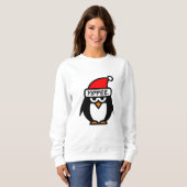 Yippee funny sarcastic Santa penguin Christmas Trui (Voorkant volledig)