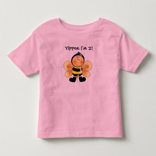 Yippee, ik ben 2! kinder shirts (Voorkant)