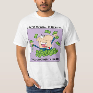 Yippee, ik heb dit jaar nog eens 1% opgetrokken! t-shirt