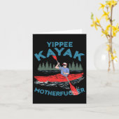 Yippee Kayak Funny Kayaking Boating Saling Lover O Kaart (Gele Bloem)