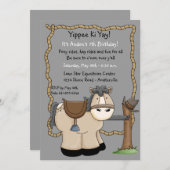 Yippee Ki Yay Birthday Party Invitation Kaart (Voorkant / Achterkant)