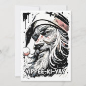 Yippee Ki Yay Funny Christmas Quote Pop Cultuur Feestdagenkaart (Voorkant)