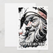 Yippee Ki Yay Funny Christmas Quote Pop Cultuur Feestdagenkaart (Voorkant / Achterkant)