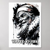 Yippee Ki Yay Funny Christmas Quote Pop Cultuur Poster (Voorkant)