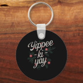 Yippee Ki-yay Funny Christmas Sleutelhanger (Voorkant)