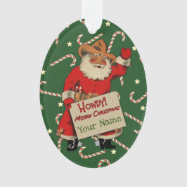 Yippee Ki-Yay Kerstcowboy Santa 202X Ornament