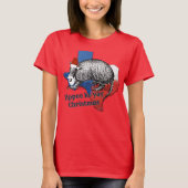 Yippee ki-yay Kerstmis Texas Armadillo T-shirt (Voorkant)
