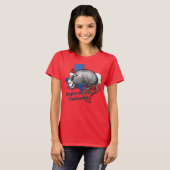 Yippee ki-yay Kerstmis Texas Armadillo T-shirt (Voorkant volledig)