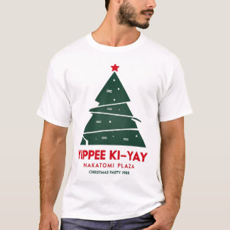 Yippee Ki Yay Nakatomi plaza Elektrische kerst T-shirt
