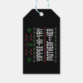 Yippee Ki Yay Ugly KerstSweater Cadeaulabel (Voorkant)