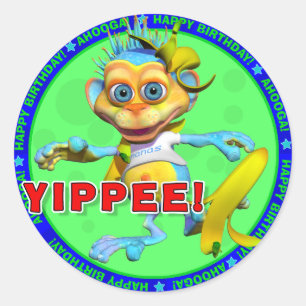 YIPPEE! Verjaardag Stickers met Nanas
