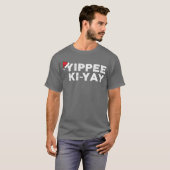 YippeeKiYay Grappige Kerstmis Xmas retro T-shirt (Voorkant volledig)