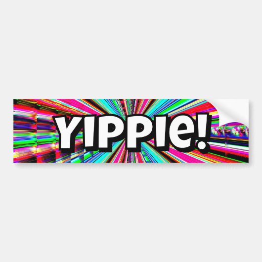 Yippie! Bumpersticker (Voorkant)