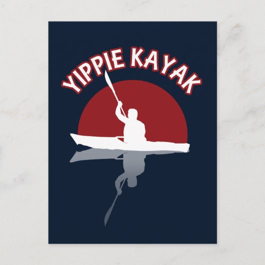 Yippie Kayak Briefkaart (Voorkant)