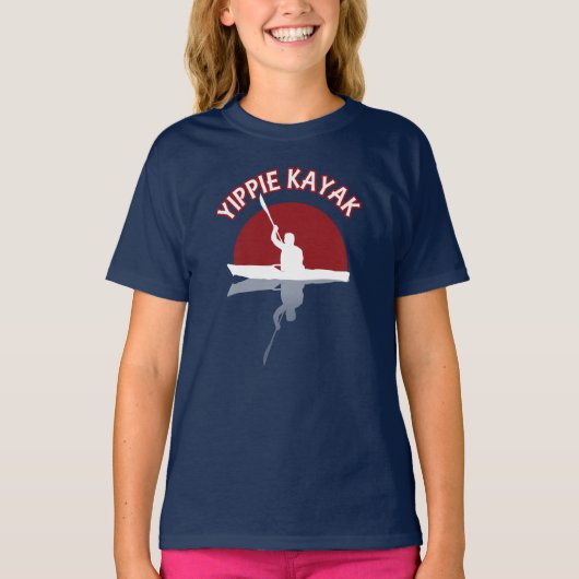 Yippie Kayak - Grappig Kayaker Quote T-shirt (Voorkant)