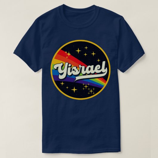 Yisrael regenboog in ruimte  stijl t-shirt (Design voorkant)