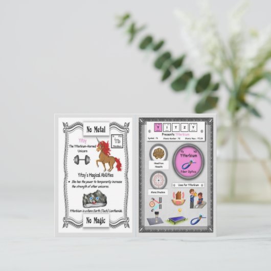 Yitzy - Ytterbium Horn Unicorn Game Kaart (Staand voorkant)
