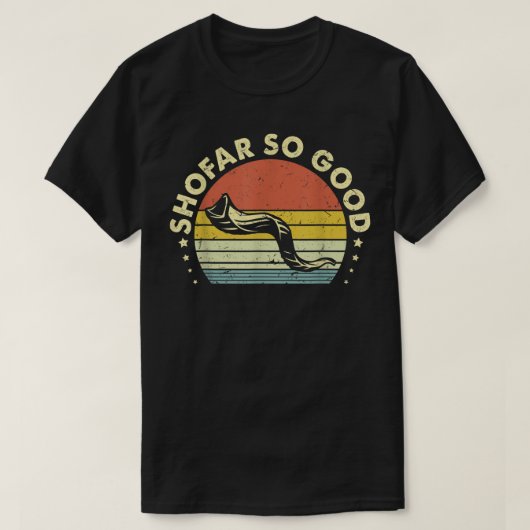YJ6J  Shofar Zo Good Rosh Hashanah Joodse D T-shirt (Design voorkant)