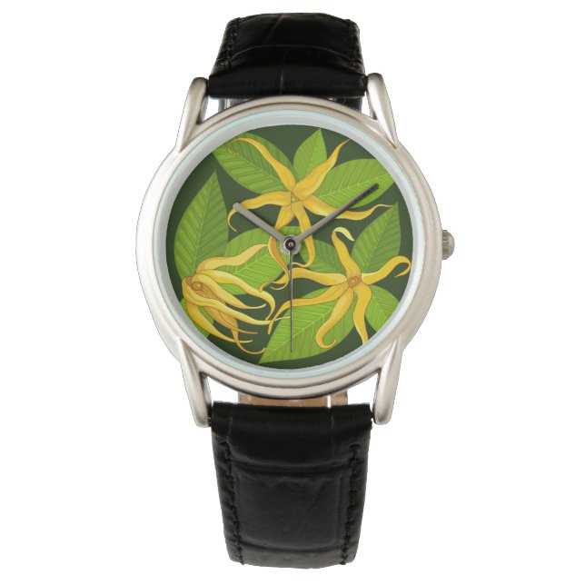 Ylang Ylang Exotic Scented Flowers Horloge (Voorkant)