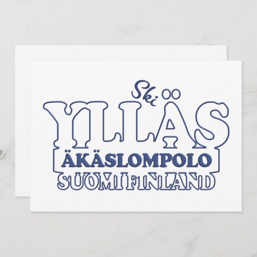 YLLÄS FINLAND-uitnodiging Kaart (Voorkant / Achterkant)