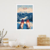 Ylläs Noorwegen Ski Kunst 1 Poster (Keuken)