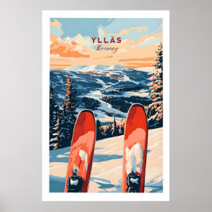 Ylläs Noorwegen Ski Poster 1