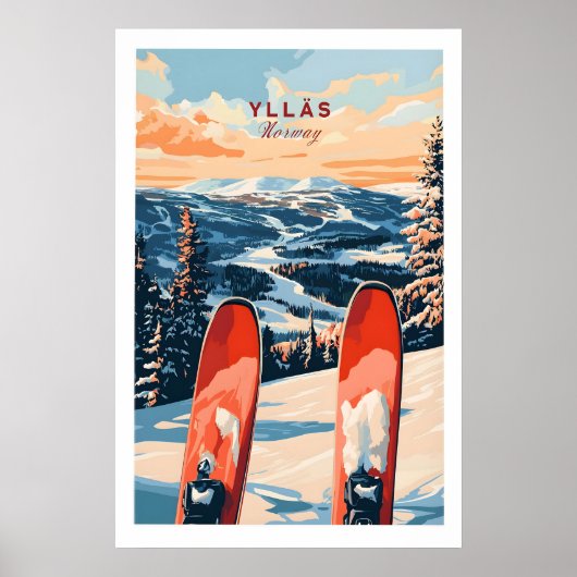 Ylläs Noorwegen Ski Poster 1 (Voorkant)