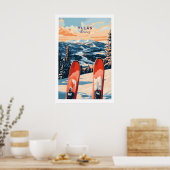 Ylläs Noorwegen Ski Poster 1 (Keuken)