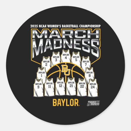 Ylor March Madness 2025 Women's Sketll Nil  Ronde Sticker (Voorkant)