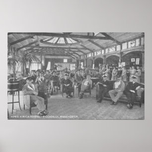 YMCA Hostel, Piccadilly, Manchester, c.1910 Poster