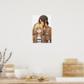Ymir Christa Shingeki no Kyoto-aanval op Titan Poster (Keuken)