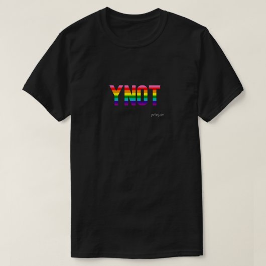 YNOT Pride Regenboog Vlag T-shirt (Design voorkant)