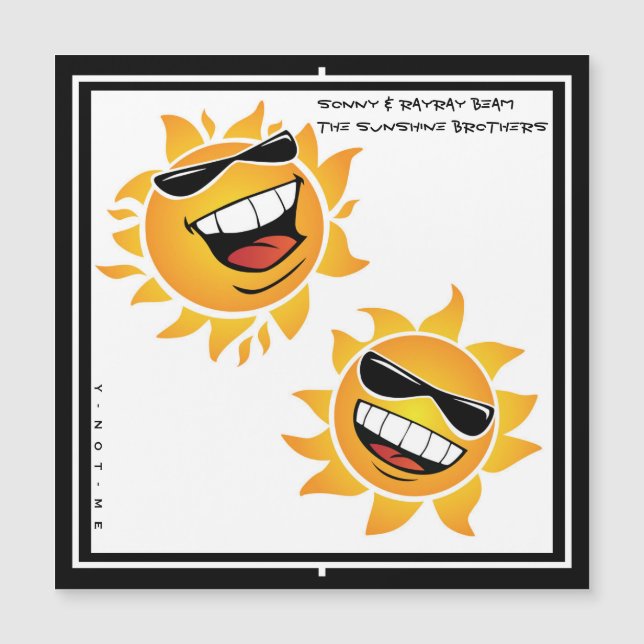 YNOTME DE SUNSHINE BROTHERS magnetische Kaart (Voorkant)