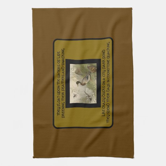 YNOTME Monotone Quacking3 Theedoek (Verticaal)