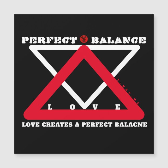 YNOTME PERFECTE BALANS 4b3  Magnetische Kaart (Voorkant)