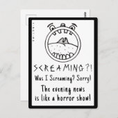 YNOTME SCHREEUWEND HOOFD NIEUWS BRIEFKAART (Voorkant / Achterkant)