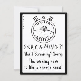 YNOTME SCHREEUWEND HOOFD NIEUWS BRIEFKAART