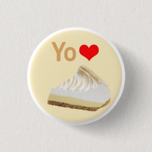 Yo <3 Lemon Pie Ronde Button 3,2 Cm (Voorkant)