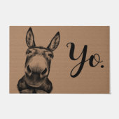 Yo Amazing Donkey Doormat, Funny Donkey Mat (Voorkant)